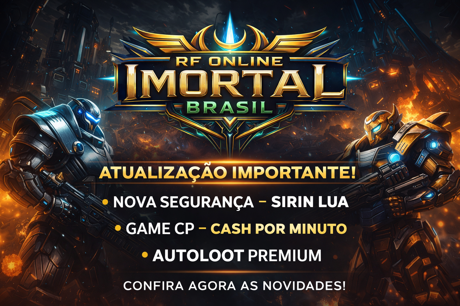 Atualização Importante – Segurança, Game CP e Novos Sistemas