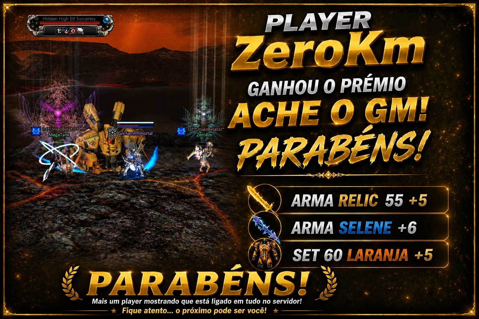 Primeiro player pegar nivel 60! Bell ZeroKM
